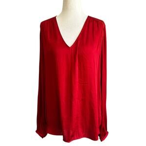 Banana Republic Red Long Sleeve Top Women's Size M | 56-3
